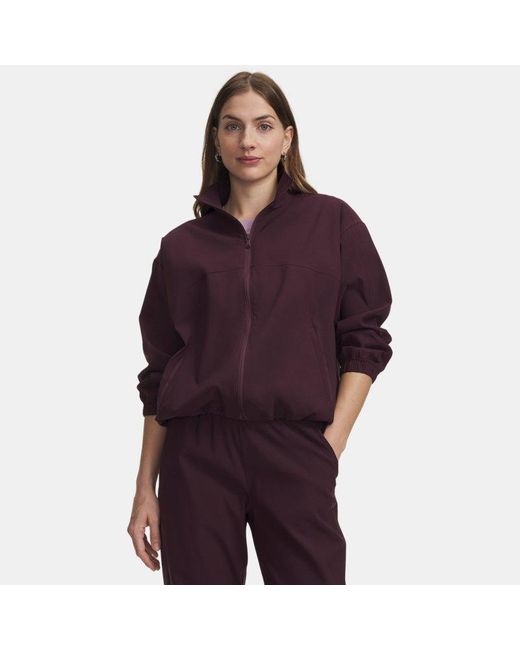Under Armour Purple Unstoppable Woven Full Zip Ox Blood Ox Blood