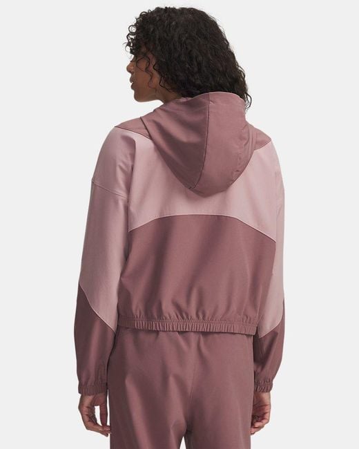 Under Armour Purple Rival Woven Jacket Mist Tourmaline Mist