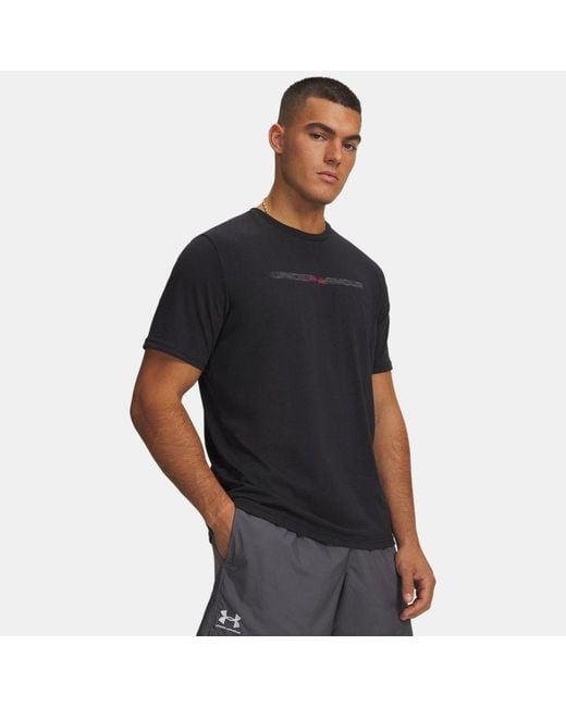 Under Armour Black Blur Wordmark Short Sleeve for men