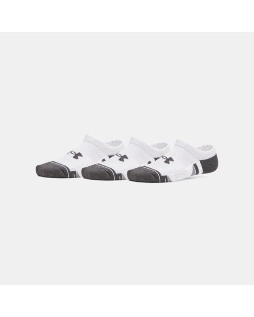Under Armour Metallic Performance Tech Kids' 3-Pack No Show Socks Jet