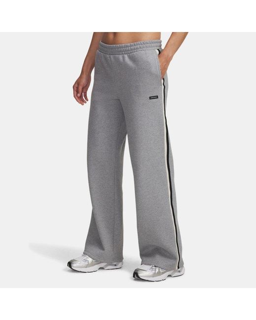 Pantalon Large Icon Heavyweight Fleece Pour Femme Mod Medium Heather Blanc Under Armour en coloris Gray