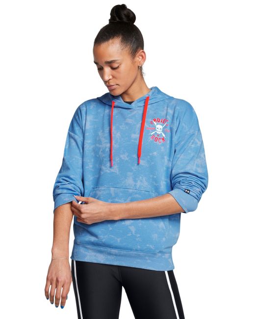 Under Armour Blue Project Rock Terry Underground Hoodie