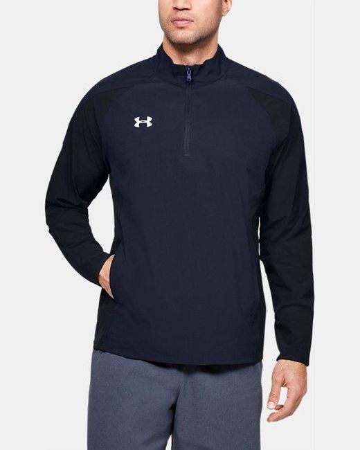 Under Armour Men's Ua Squad Coach's Long Sleeve 1⁄4 Zip in Navy (Blue