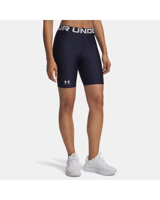 Shorts Heatgear Da 20 Cm (8" Da Donna Midnight Marino Bianco di Under Armour in Blue