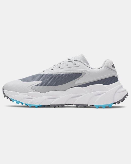 Under Armour Gray Halo Hybrid Spikeless Golf Shoes Halo Halo Metallic for men