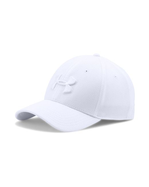 Under Armour Men's Ua Blitzing Ii Stretch Fit Cap in White for Men | Lyst