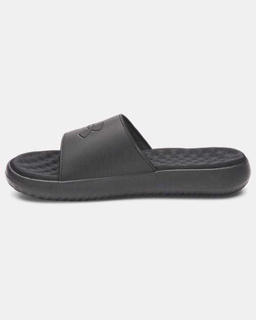 Under Armour Green Ignite Pro 8 Fixed Strap Slides for men
