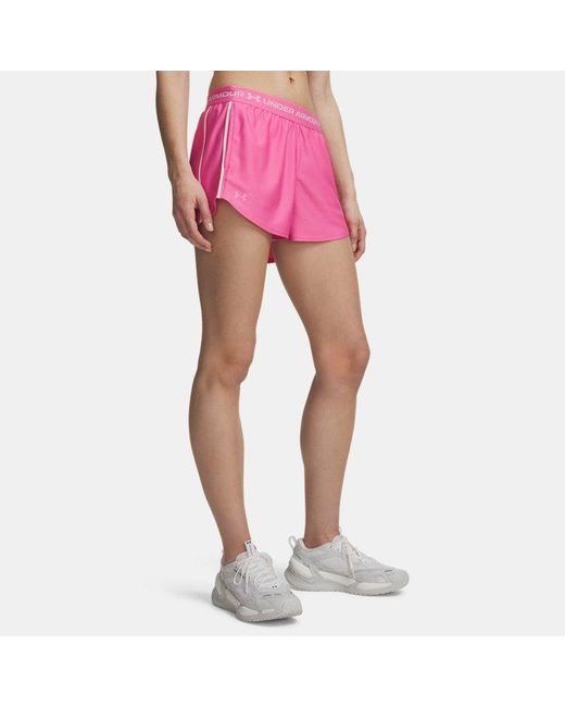 Under Armour Pink Tech Play Up 3" Shorts