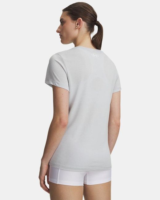 Under Armour White Tech Twist Short Sleeve Halo