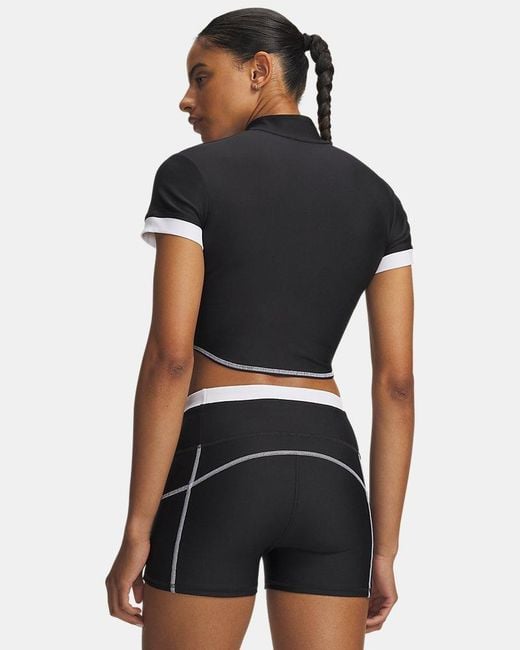 Under Armour Black Heatgear Short Sleeve Full Zip