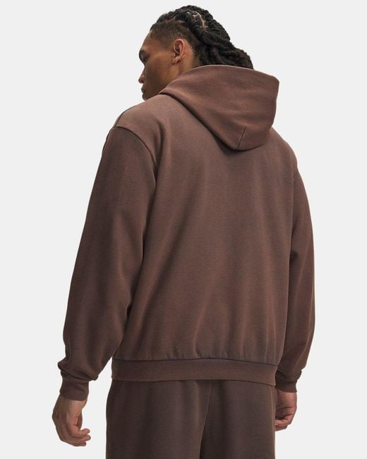 Under Armour Brown Ua Icon Fleece Washed Hoodie for men