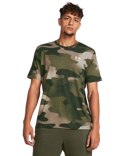 Under Armour Green Ua Freedom Amp T-shirt for men