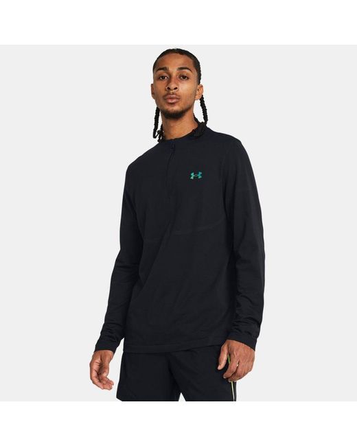 Under Armour Blue Vanish Elite Seamless ¼ Zip Iridescent for men