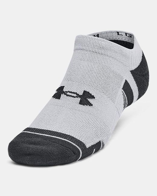 Under Armour Black Performance Tech 6-Pack No Show Socks Mod Mod Jet