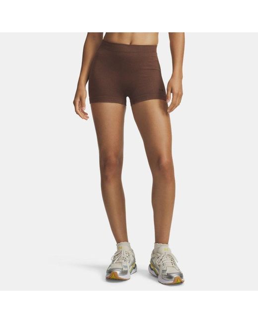 Under Armour Brown Seamless Cotton Shorty Shorts Incense Kona