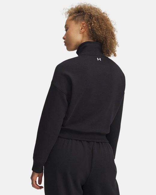 Under Armour Black Rival Fleece Script ½ Zip