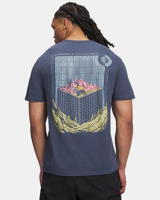 Under Armour Blue Ua Mountain Bison Short Sleeve for men
