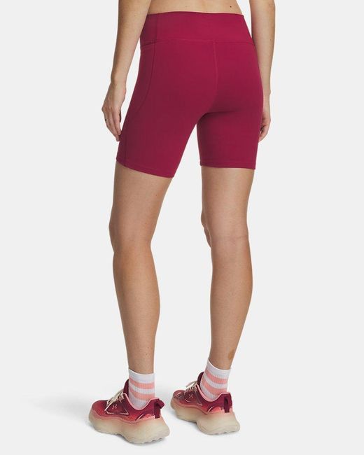 Under Armour Red Ua Motion Bike Shorts