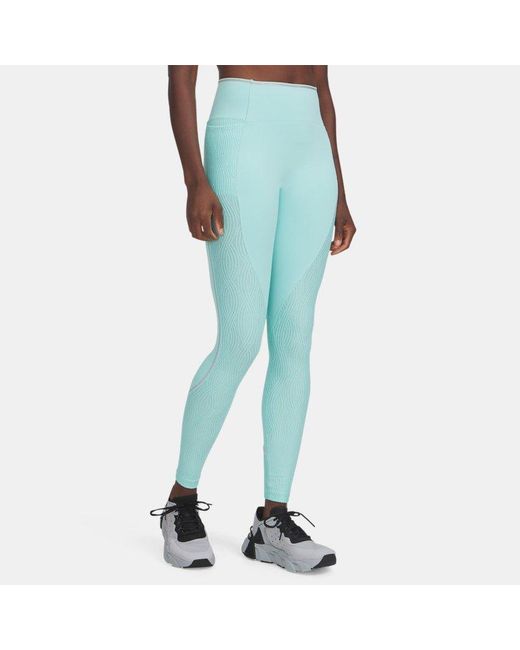 Under Armour Blue Halo Jacq Rd Leggings Neo Reflective