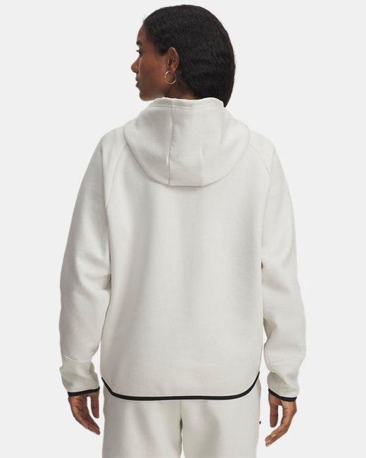 Maglia Unstoppable Fleece Full-Zip Da Donna Summit Nero di Under Armour in White