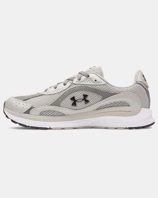 Under Armour Gray Tech Runner Shoes Titanium Clay for men