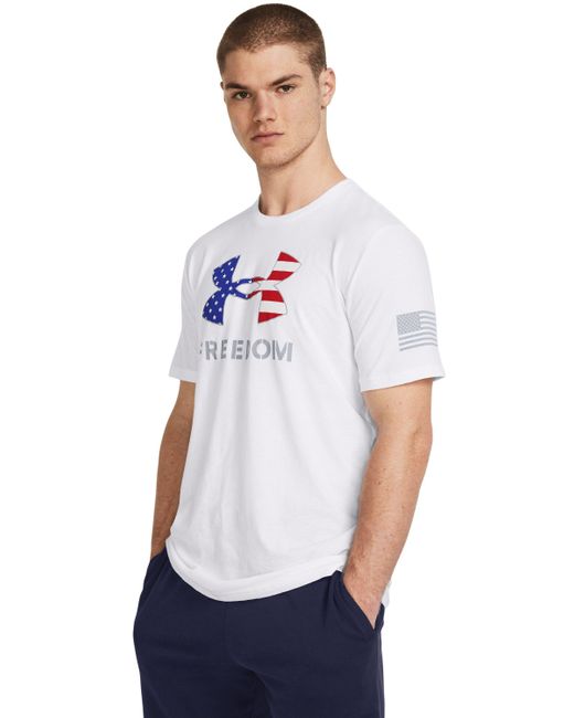 Under Armour White Ua Freedom Logo T-shirt for men