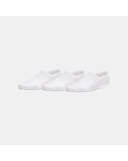 Under Armour White Ua Vanish 3-pack Liner Socks