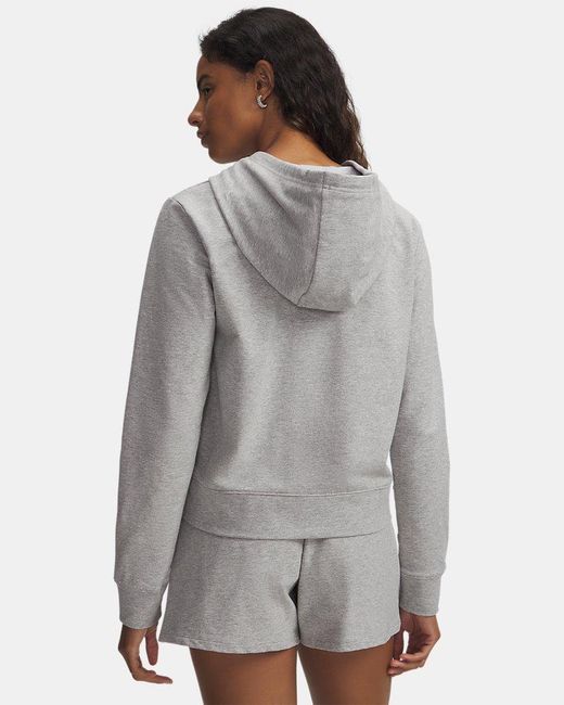 Under Armour Gray Sport Terry Full Zip Mod Light Heather