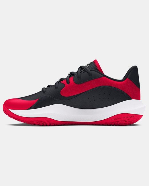 Under Armour Red Lockdown 7 Low Basketball Shoes