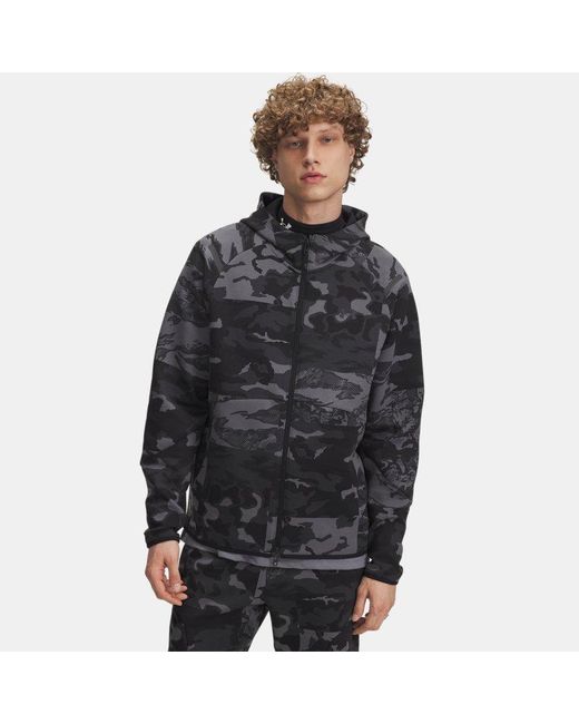Under Armour Black Unstoppable Fleece Camo Full Zip for men