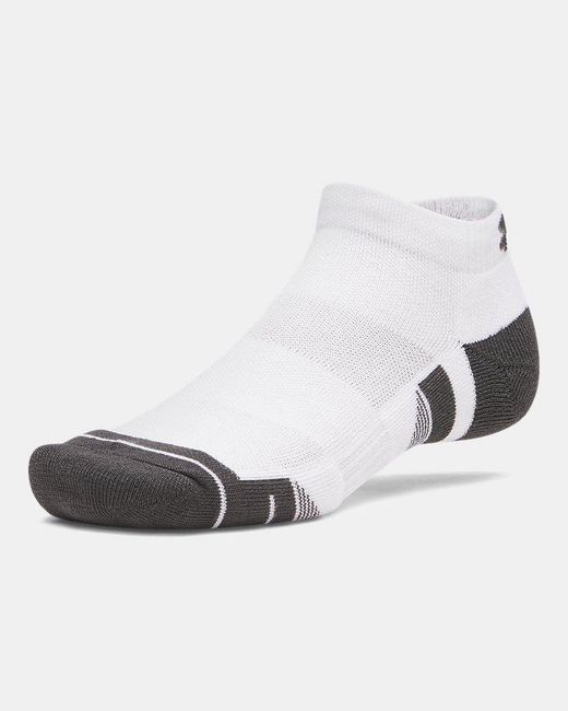 Under Armour White Performance Tech 3-Pack Low Socks Jet