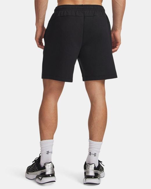 Under Armour Black Unstoppable Fleece 7" Shorts for men