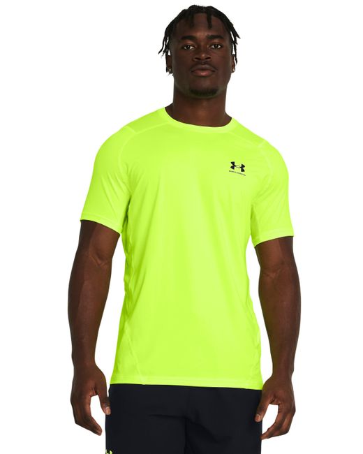 Camiseta de manga corta heatgear® fitted Under Armour de hombre de color Green