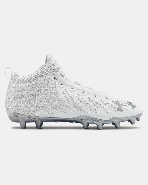 Under Armour White Ua Spotlight Select Mid Mc Football Cleats for men