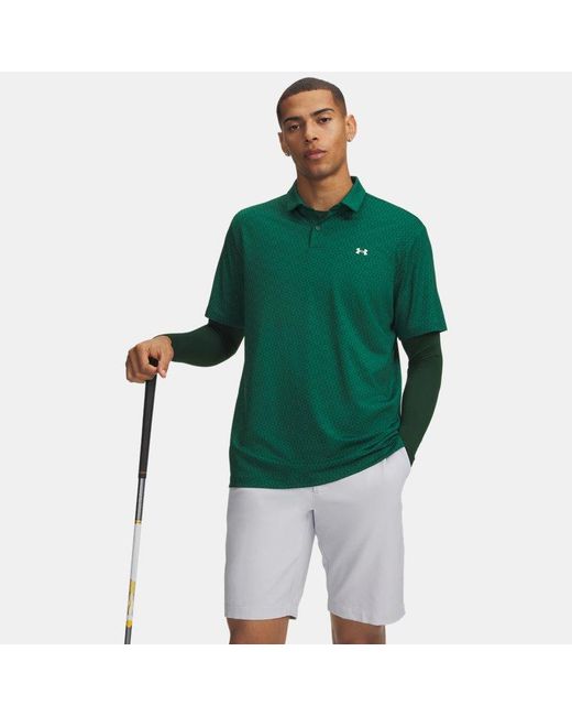 Under Armour Green Tee To Printed Polo Campus Ivy for men