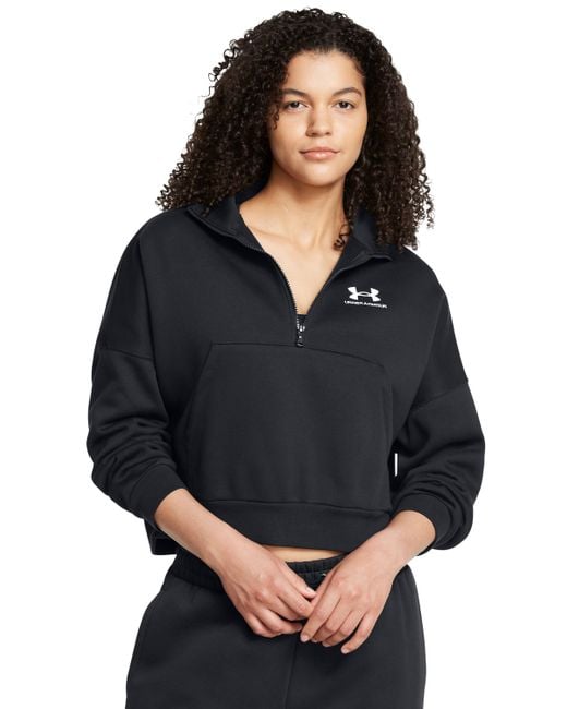 Under Armour Blue Ua Icon Fleece Oversized 1⁄2 Zip