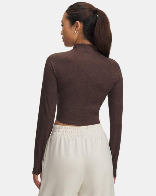 Under Armour Meridian Longsleeve Voor Met Suède-Effect Kona Bruin Kona Bruin in het Brown