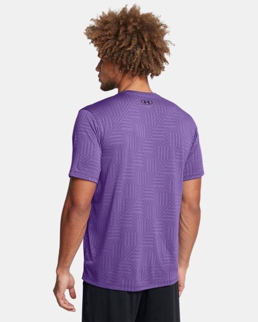 Under Armour Blue ' Tech Vent Geotessa Short Sleeve for men