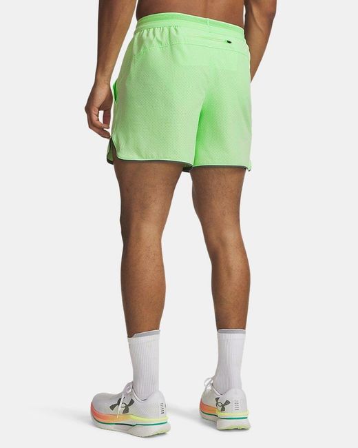 Under Armour Green Velociti Pro Vent Shorts Lumos Lime Reflective for men