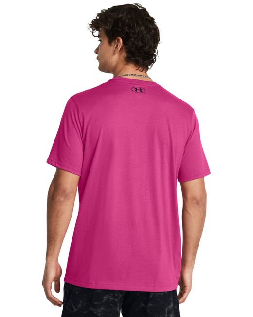 Under Armour Pink Project Rock Payoff Graphic Short Sleeve for men