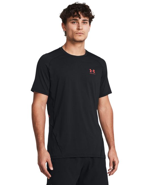 Under Armour Black Heatgear® Fitted Graphic Short Sleeve for men