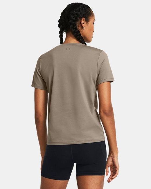 Maglia A Maniche Corte Meridian Da Donna Taupe Dusk / Taupe Dusk di Under Armour in Brown