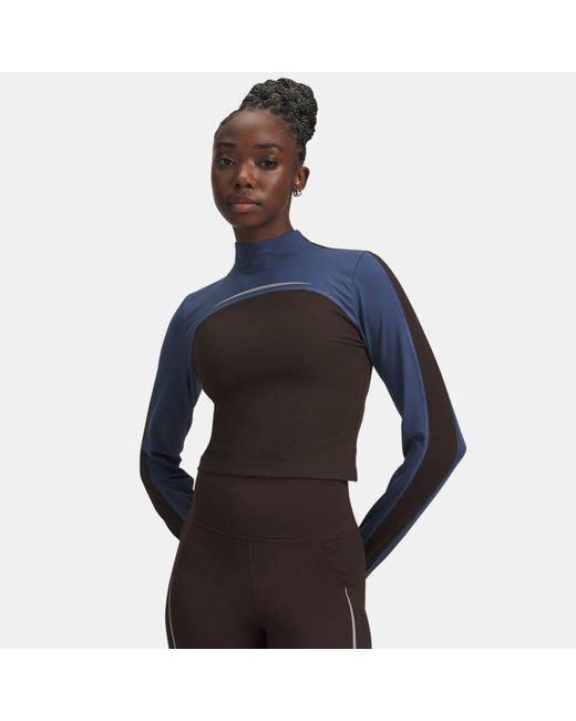 Under Armour Blue Halo Cold Weather Long Sleeve Mock Kona Nu Reflective