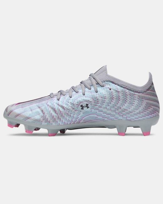 Under Armour Blue Shadow Pro 4 Fg Soccer Cleats Steel Metallic