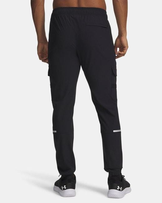 Under Armour Black Tech Utility Woven Pants Castlerock Venom for men