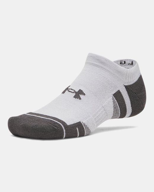 Under Armour Black Performance Tech 3-Pack No Show Socks Mod Jet
