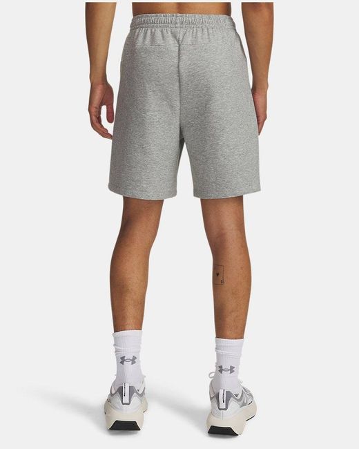 Under Armour White Unstoppable Fleece 7" Shorts Mod for men