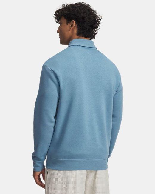 Parte De Arriba Con Cuello Con Cremallera Para Icon Fleece Para Hombre Smoke Smoke Under Armour de hombre de color Blue