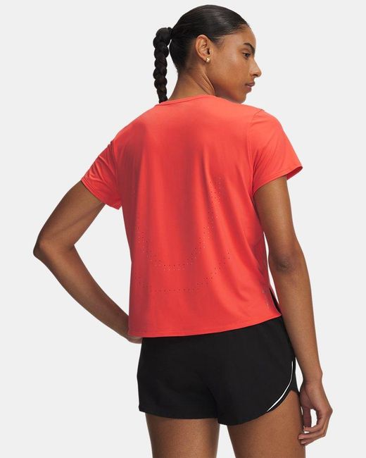 Under Armour Red Velociti Pro Short Sleeve Electric Tangerine Reflective