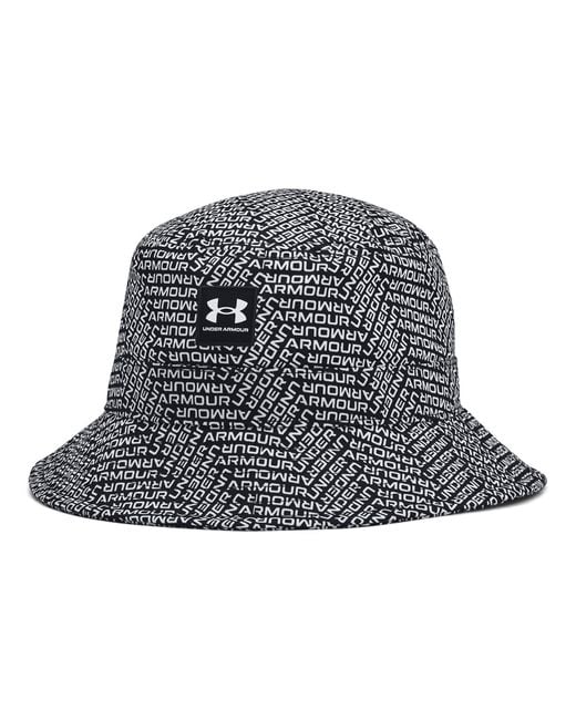 Under Armour Gray Branded Bucket Hat, for men
